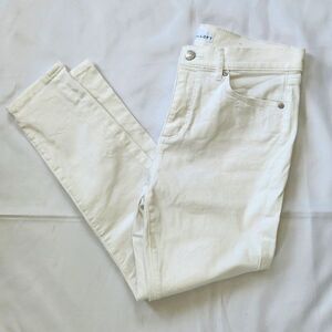 Loft White Denim Mid Rise Slim Fit Cropped Jeans. Sz 6. Normal Twee Spring